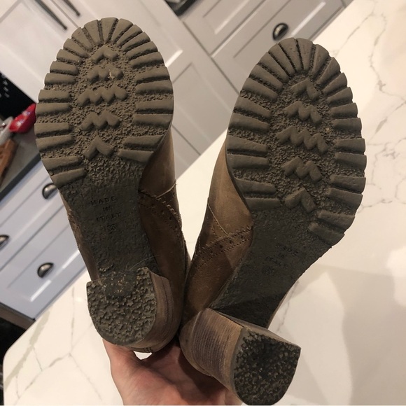 Fabianelli Womens Brown Leather Knee High Boots US Size 5.5 Italy Lace Up Retro - Picture 11 of 13